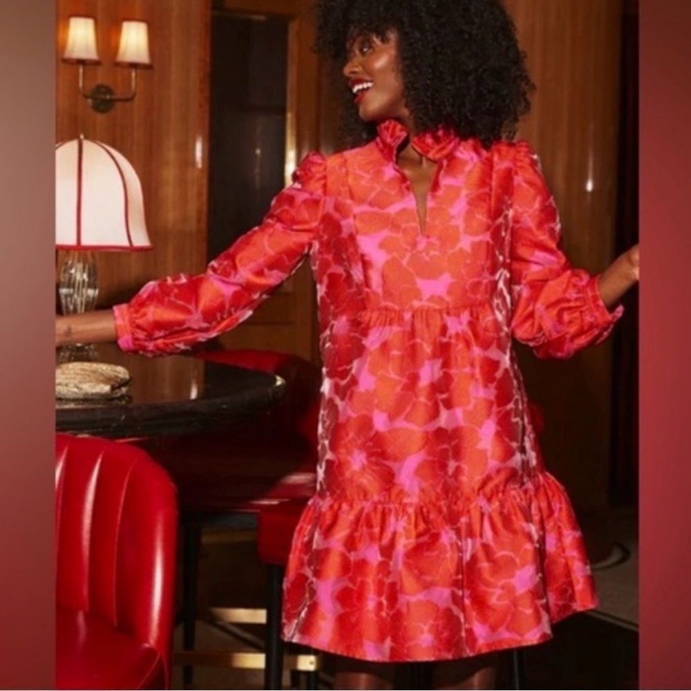Tuckernuck Red Fil Coupe Palmerston Dress, Size Small